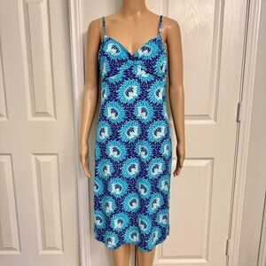 2/$40 ESprit Y2K 90s Blue Cotton Spaghetti Strap Mini Casual Summer Dress